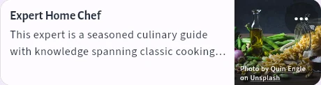 Expert Home Chef, an Xpert card from the app